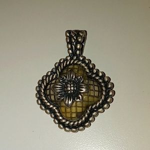 MX Silver Toned Pendant